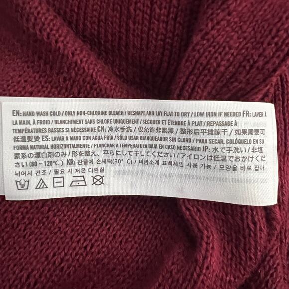 Hollister Burgundy Open Front Knit Cardigan Size M - Picture 10 of 11